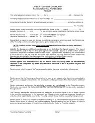 lapeer township community pavilion rental agreement permit