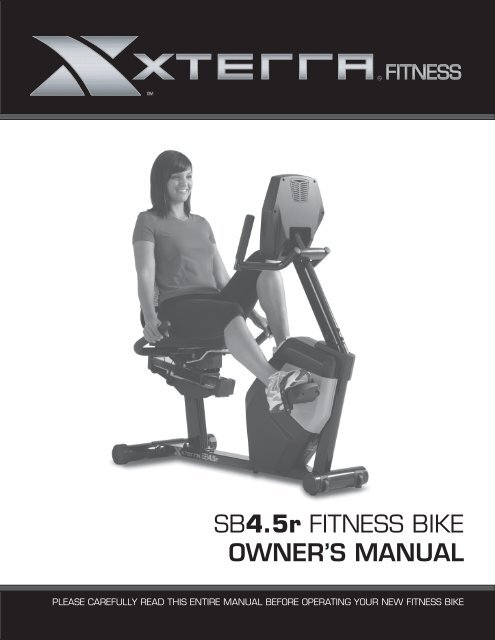 Xterra stationary bike manual best sale