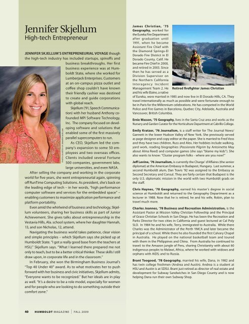 Unveiled - Humboldt Magazine - Humboldt State University