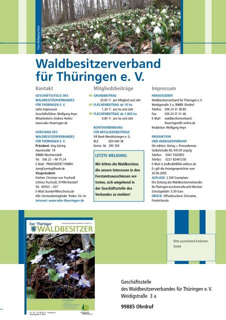 download zeitung nr.2, 2012 - WALDBESITZERVERBAND FÃR ...