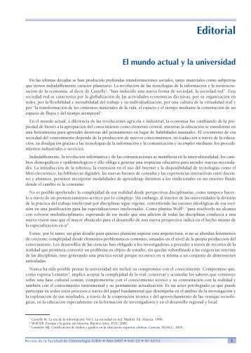 AÃ±o 2007, Vol. 22, NÃºmero 52-53 - Facultad de OdontologÃ­a ...