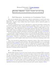 Research Statement of Yury Lifshits I. PhD Research: Algorithms on ...