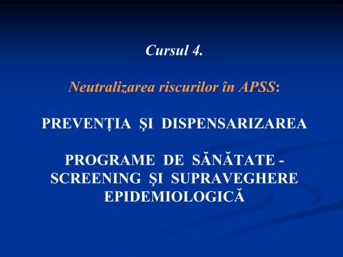 Supraveghere - Cursuri Medicina