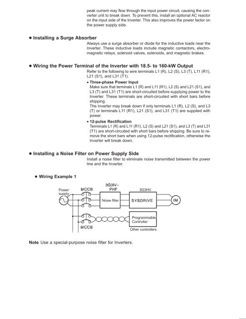 OMRON Sysdrive 3G3HV - Detector Cooling Section