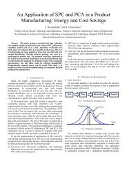 An Application of SPC and PCA in a Product Manufacturing: Energy ...