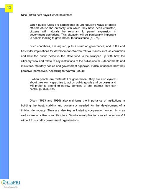 A LANDSCAPE ASSESSMENT OF POLITICAL CORRUPTION IN ...