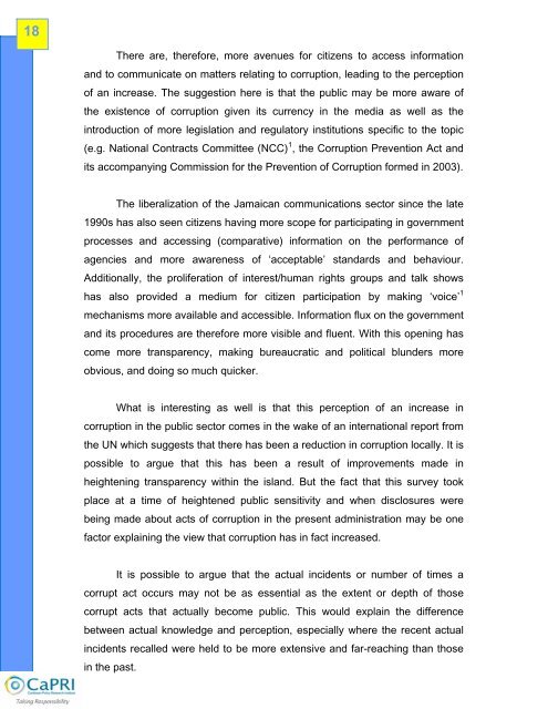 A LANDSCAPE ASSESSMENT OF POLITICAL CORRUPTION IN ...