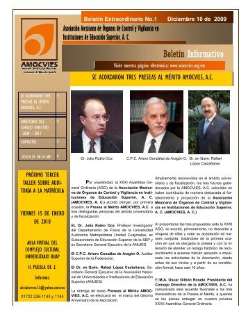 Boletin Informativo Extraordinario 1, volumen 1.pdf - Amocvies