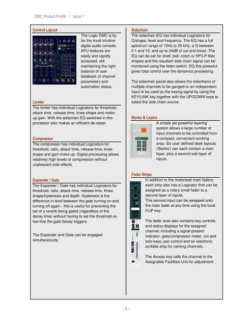 DMC Product Profile - AMS Neve