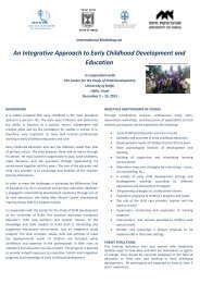 An Integrative Approach to Early Childhood Development and ...