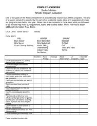 Student Athlete Program Evaluation Form