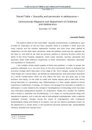 Sexuality and perversion in adolescence - Controversias