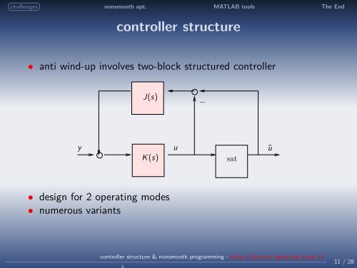 controller structure & nonsmooth programming - Pierre Apkarian - Free