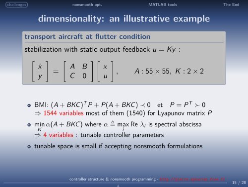 controller structure & nonsmooth programming - Pierre Apkarian - Free