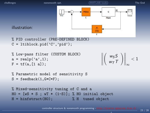 controller structure & nonsmooth programming - Pierre Apkarian - Free