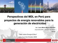 Perspectivas del MDL en PerÃº proyectos de energÃ­a ... - Tech4CDM