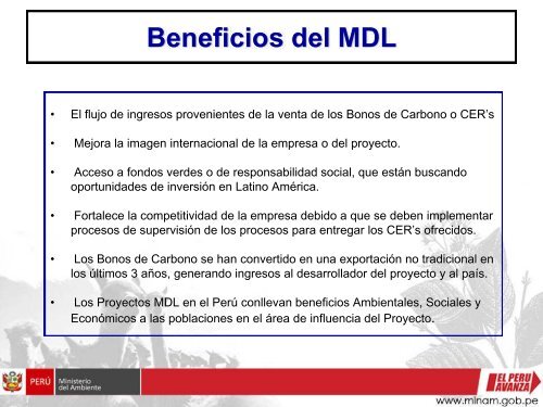 Perspectivas del MDL en PerÃº proyectos de energÃ­a ... - Tech4CDM