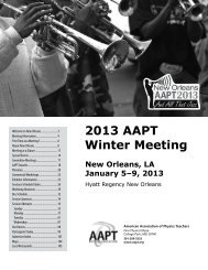 2013 AAPT Winter Meeting - American Association of Physics ...