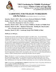 2013 Gardening for Wildlife Workshops - Pat and Clay Sutton