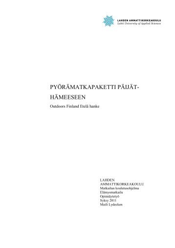 pyÃ¶rÃ¤matkapaketti PÃ¤ijÃ¤t-HÃ¤meeseen.pdf - Lahden ...