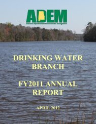 drinking water branch fy2011 annual report - Alabama Department ...