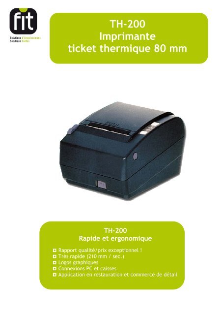 TH-200 Imprimante ticket thermique 80 mm - FIT
