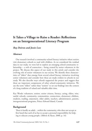 It Takes a Village to Raise a Reader: Reflections on an ... - Eric