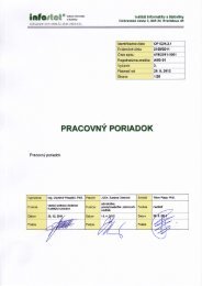 Pracovný poriadok - Infostat