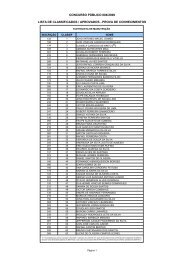 Lista de Aprovados e Classificados do Concurso PÃºblico 04/2009