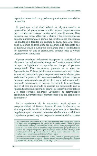 La Rendición de Cuentas en los Gobiernos Estatales y Municipales