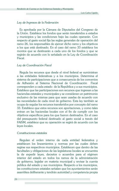 La Rendición de Cuentas en los Gobiernos Estatales y Municipales