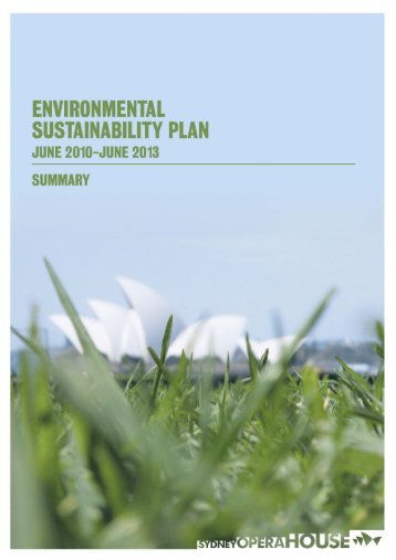 Environmental Sustainability Plan 2010-2013 - Sydney Opera House