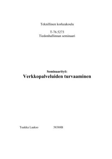 Verkkopalveluiden turvaaminen.pdf - Niksula