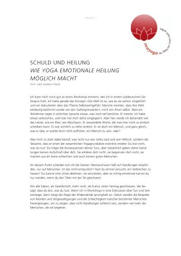 SCHULD UND HEILUNG WIE YOGA EMOTIONALE ... - svayoga