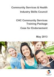 Case for Endorsement - Community Services & Health Industry ...