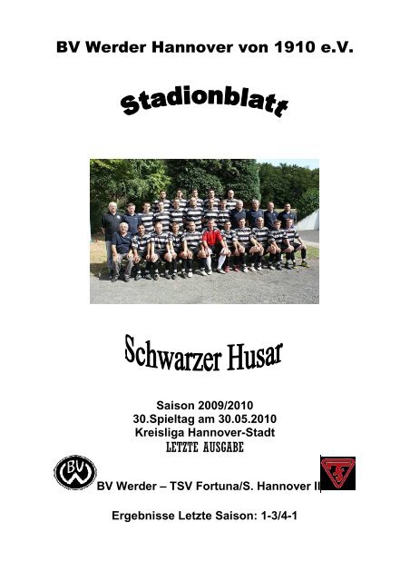 Unsere Jugendleitung und Jugendtrainer - BV Werder