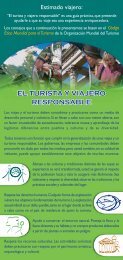 el turista y viajero responsable - Ethics and Social Dimensions of ...