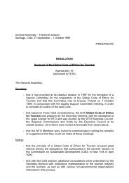 UNWTO resolution A/RES/406(XIII) - Ethics and Social Dimensions ...