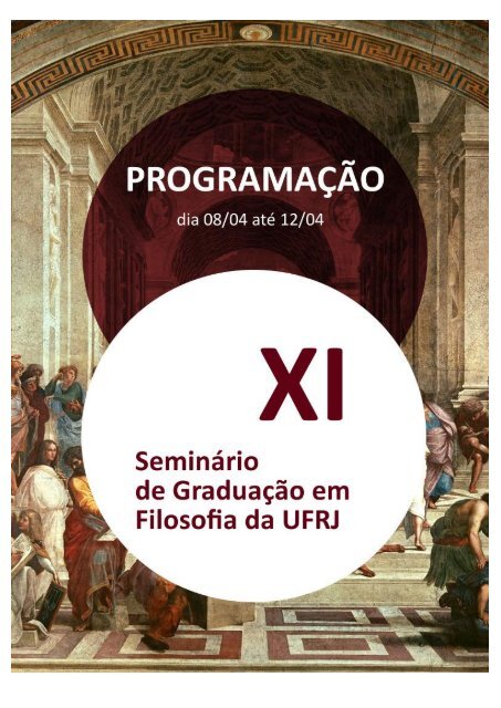 IX SeminÃ¡rio de GraduaÃ§Ã£o em Filosofia da UFRJ - IFCS - UFRJ