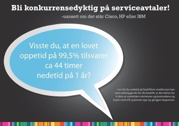 Visste du, at en lovet oppetid pÃ¥ 99,5% tilsvarer ca 44 ... - Arrow ECS