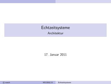 Echtzeitsysteme - Architektur - CS 4