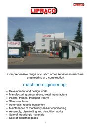 machine engineering - Lipraco