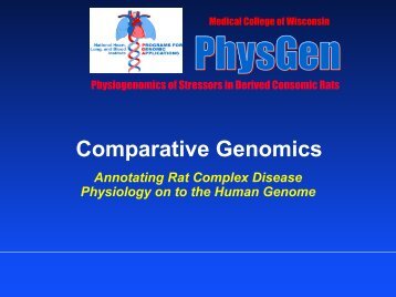 Comparative Genomics - Medical College of Wisconsin