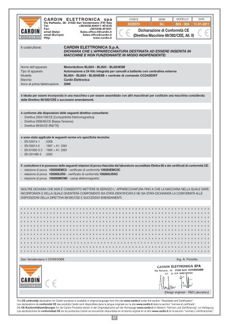 1 - Cardin Elettronica