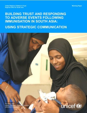 building trust and responding to adverse events following - Unicef
