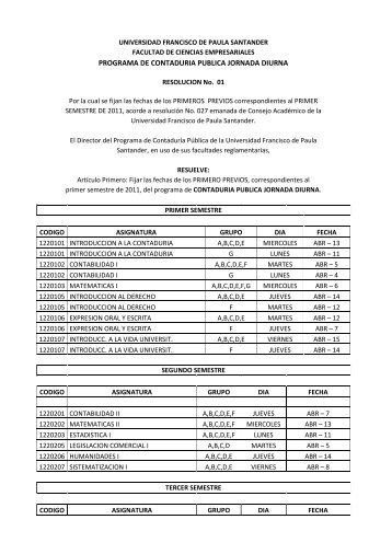 PROGRAMA DE CONTADURIA PUBLICA JORNADA DIURNA - ufps