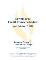 Spring 2013 Credit Course Schedule - Delaware County Community ...