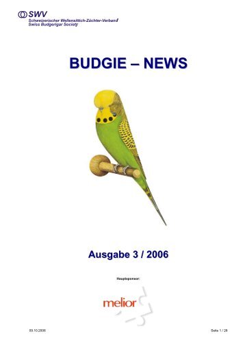 BUDGIE – NEWS - Schweizerischer Wellensittich-Züchter-Verband