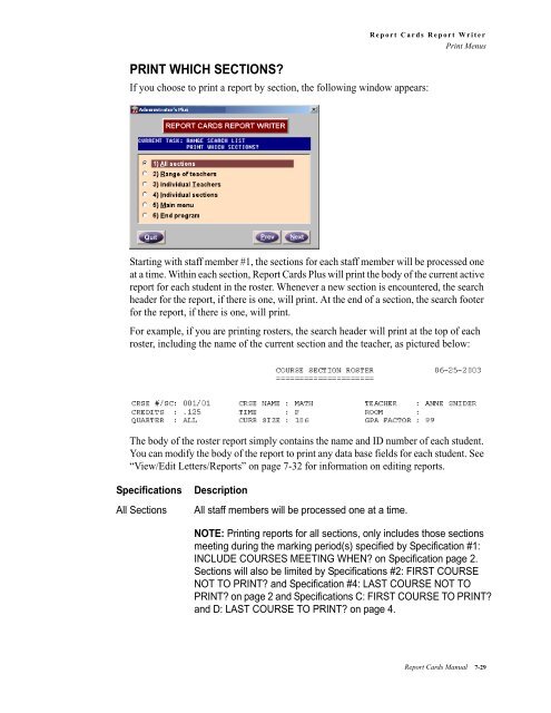 Administrator's Plus Report Cards Manual - Rediker Software, Inc.