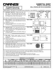 LYDK/LZDK Accessory Submittal - Carnes Company